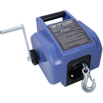 12v 2000lbs Trailer Winch,Reversible Electric Winch, for Boats up to 5000 lbs, Galvanized Wire Rope, Rapid Mount, Handheld Remote,power in and manual out.black plastic casing