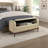 Mid-Century Modern Lift Top Storage Bench 1Pc Light Brown Upholstered Tufted Solid Wood Walnut Finish Wooden Furniture-6964673