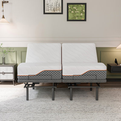 Lit réglable avec massage, matelas de 14 po inclus, E3100