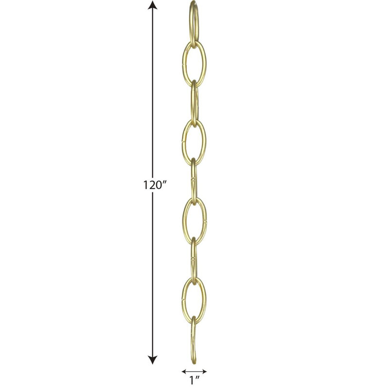 120'' Vintage Gold Ceiling Lighting Chain