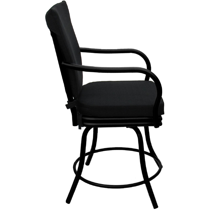 Ensemble repas pour 4 personnes Soter, Cadre noir / coussin noir
