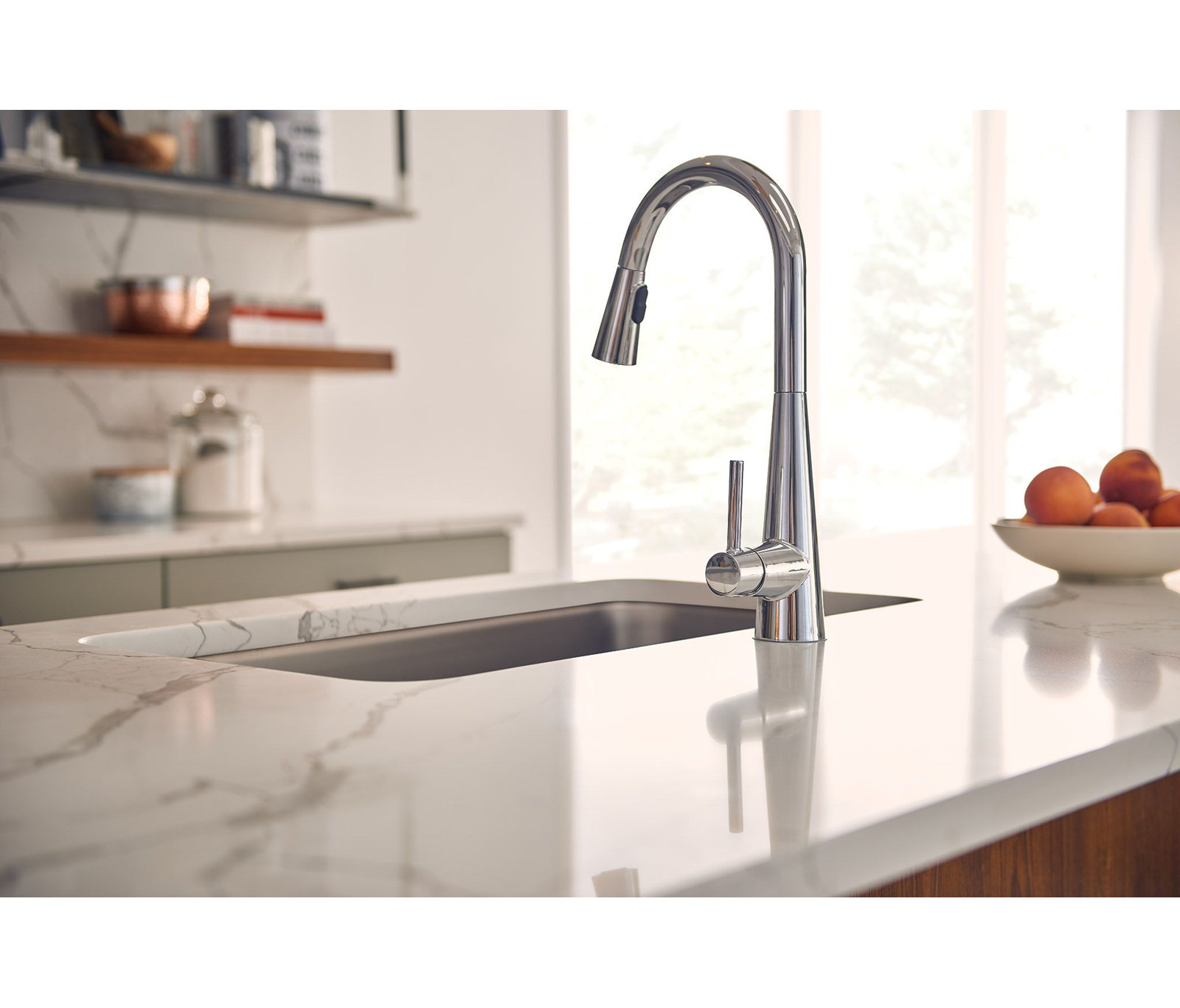 Moen Sleek MotionSense Pull-Down Faucet, Chrome