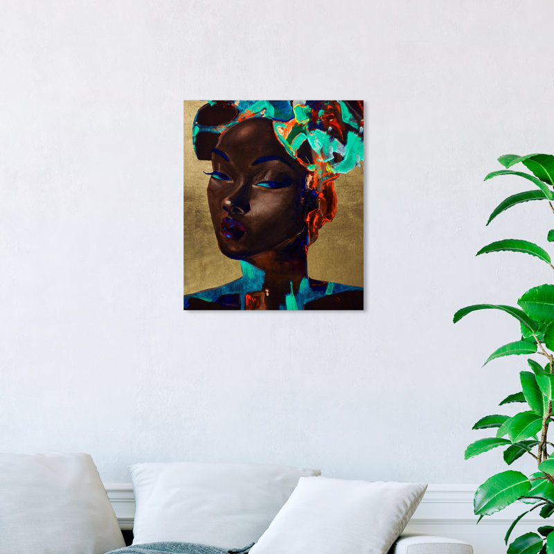 Queen of Neon - Impression sur toile, H 24 po x l 20 po, Toile tendue