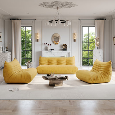 Lazy Sofa, Upholstered Armless Sofa, Fireside Bean Bag Chair Lounger,  Compression Floor Sofa Modern Comfy Bean Bag Sofa Couch in Multiple Colors for Living Room Bedroom Apartment