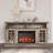  Kehaulani Traditional 58" Rustic TV Stand with 23" Electric Fireplace Heater with Sound, Media Entertainment Center Console Table for TV up to 65"-604155841