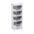 4-Tier Rolling Storage Cart with Wheels, Large Capacity Kitchen Cart