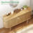 Baheerah 55" Mid Century Modern Sideboard With Tambour Door & Solid Wood Legs, Natural-771818397