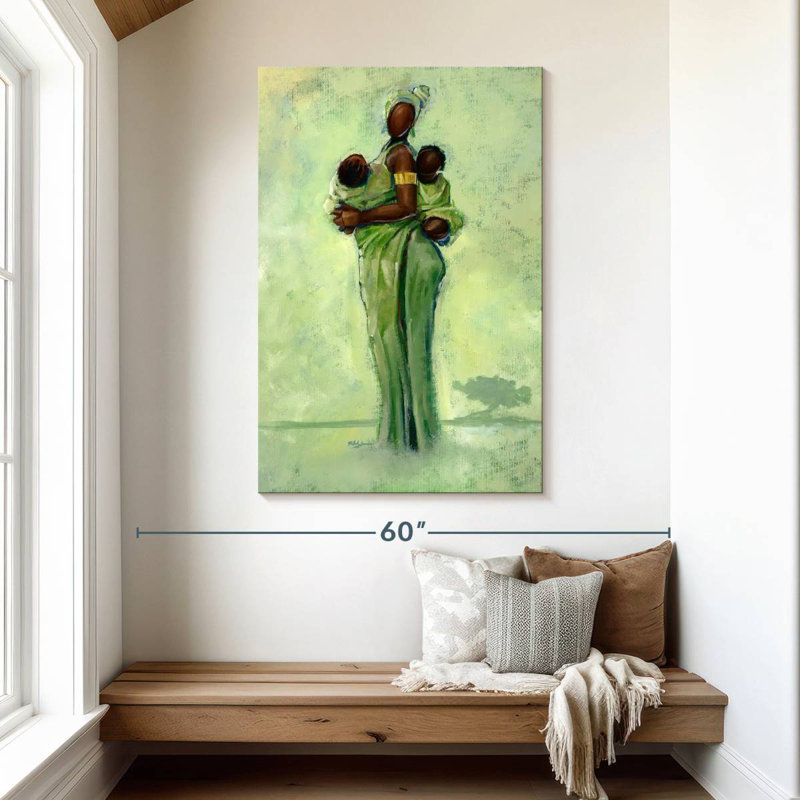 Leisha Raising Two Nations, 48" H x 32" W