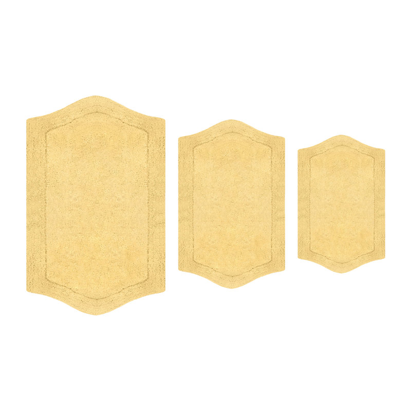 Tapis pour salle de bain 100% coton Morissette, antidérapant, séchage rapide, lavable à la machine, sauge