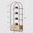 Arched Odilia With Door 71 Inches Tall Arch Bookcase Oak Book Shelf With Storage Cabinet Heavy-Duty Shelving Board Aesthetic Display Shelving Unit For Living Room/Office-339002819