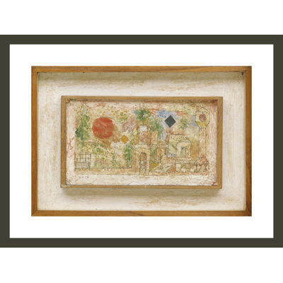 «Small Landscape with Garden Gate» par Paul Klee - Reproduction giclée encadrée
