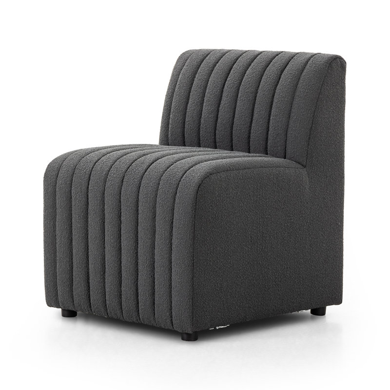 Grayson Upholstered Dining Chair, Fiqa Charcoal Boucle