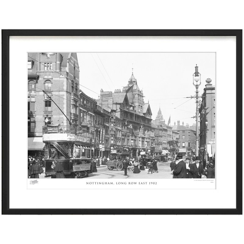 Nottingham, Long Row East 1902 - Single Picture Frame Print, 60cm H x 80cm W x 2.3cm D