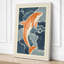Swimming Koi Japandi - Wrapped Canvas-1009555774-1009555775