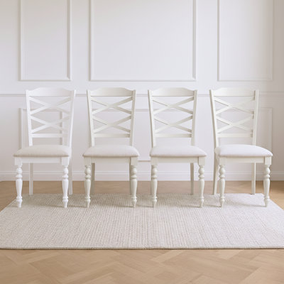 Cambra Wood Dining Chair In Vintage Cream (Set Of 4)