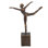 Sculpture de danseur de ballet en bronze antique 8,5 x 3 x 11 po dans une pose arabesque