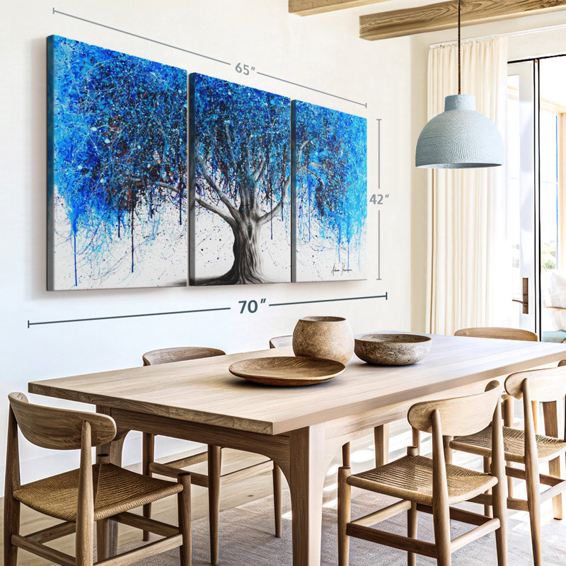 " Blue Moonlight Tree ", 42" H x 65" W x 1.25" D