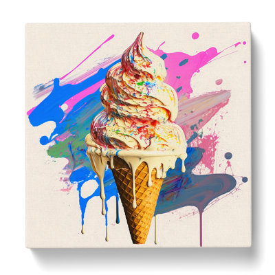 Ice Cream Gestural Art - Print