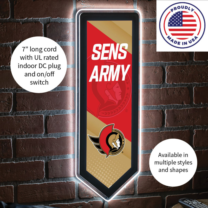 Enseigne murale NHL Team Pennant, Sénateurs d'Ottawa