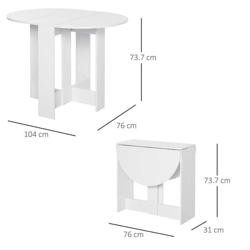 Sefa Extendable Oval Dining Table, White