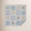 Courtepointe réversible en coton Adda crème / bleu cendré / vert-528288334