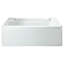 Ensemble de baignoire et douche rectangulaire sans cadre avec porte-serviettes et base 60 po x l 74,25 po-1769992432
