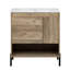 Meuble-lavabo moderne en bois 30 po, armoire de salle de bain avec tiroir coulissant, armoire de rangement pour salle de bain avec lavabo en céramique, meuble-lavabo simple avec portes et tablette ouverte