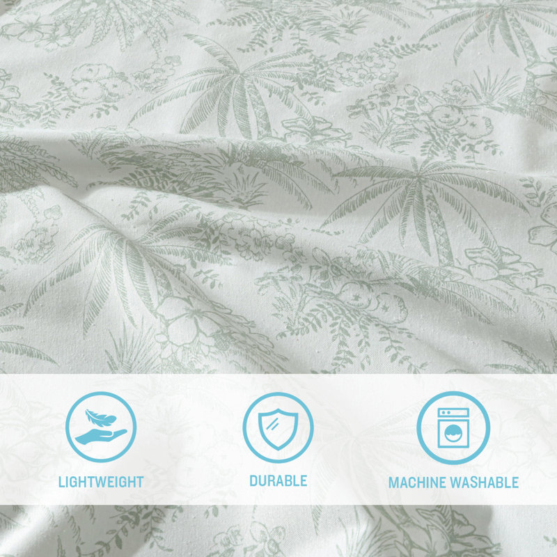 Pen and Ink Floral Shower Curtain, Green
