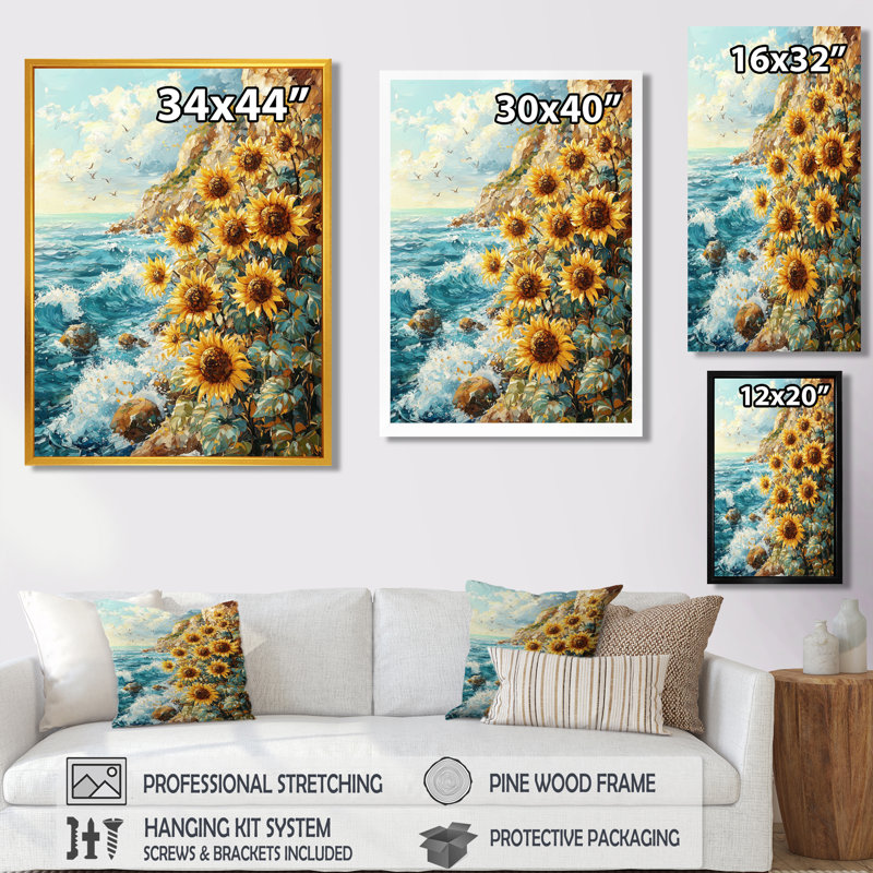 Dittmyre - impressions murales florales, Argent argent, H 44 po x l 34 po, Reproduction encadrée d'une seule photo
