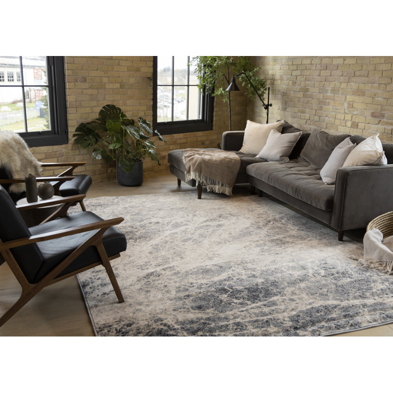 Ahkeem Abstract Indoor Rug, Rectangle 5'3" x 7'7"