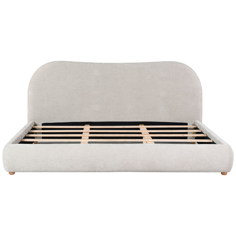 Lizzy Upholstered Bed, Natural/Beige, King