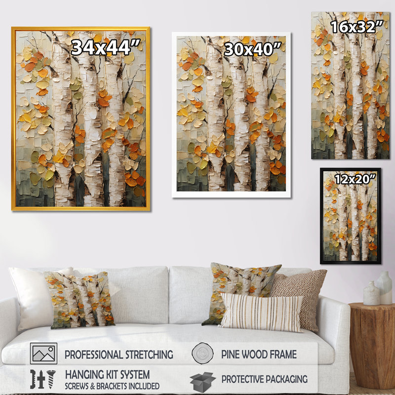Arbre de minimalisme américain Basswood I - arbre, art mural, Toile tendue, H 60 po x l 28 po
