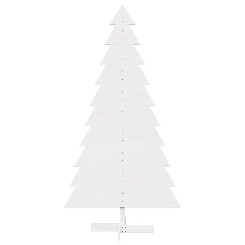 Wood Holiday Shaped Ornament, 180cm H x 92cm W x 50cm D, White