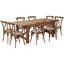 Ensemble de table de ferme pliante rustique Aylar avec chaises Ã  dossier croisÃ© et coussins-1863064630-1790253920