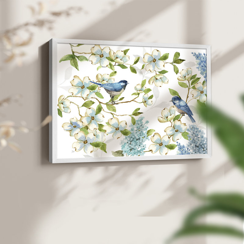 Bluebirds of Happiness - Imprimé encadré - Restickable