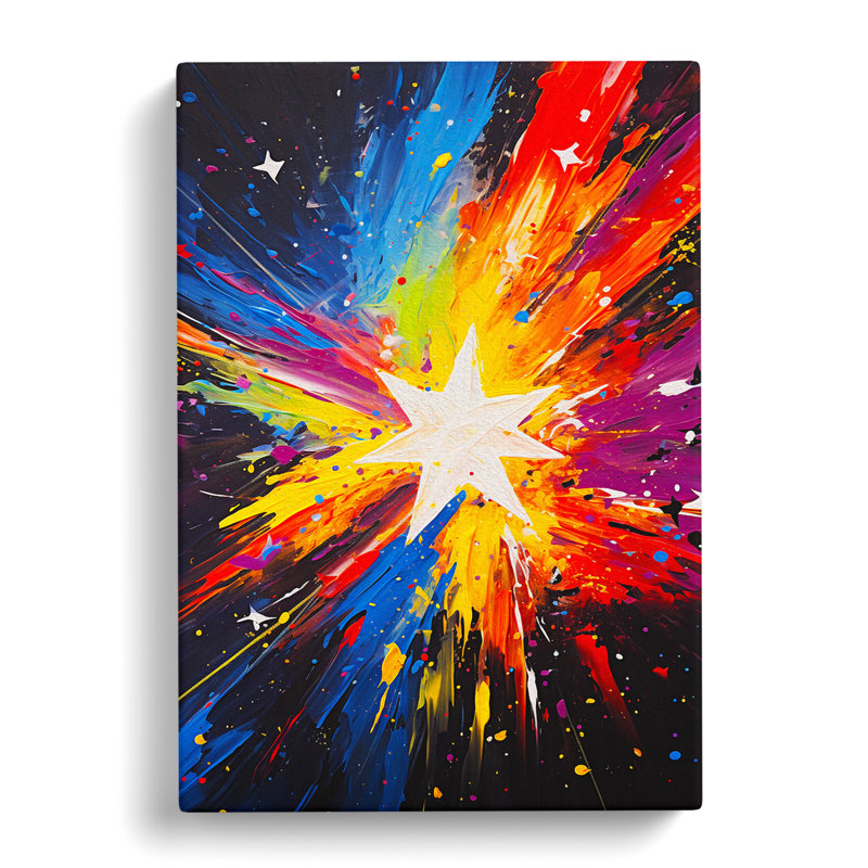 Shooting Star Gestural - Wrapped Canvas, 60cm H x 40cm W x 3cm D