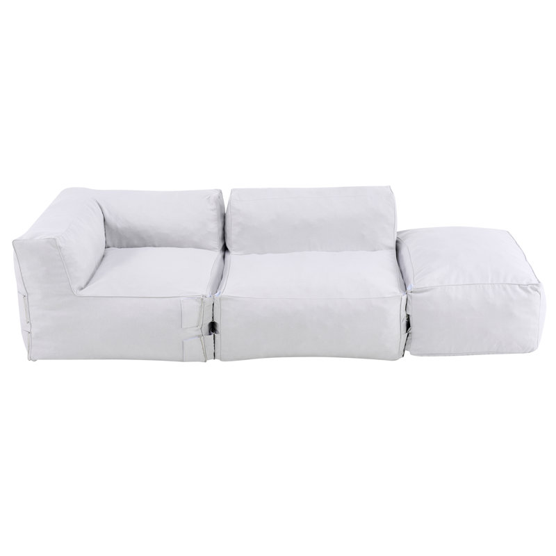 Canapé modulaire d'extérieur Dael, Gris clair