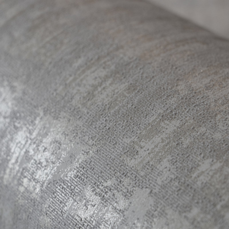 Adonea Zeus Textured Metallic 33' L x 21" W Wallpaper Roll, Slate Gray