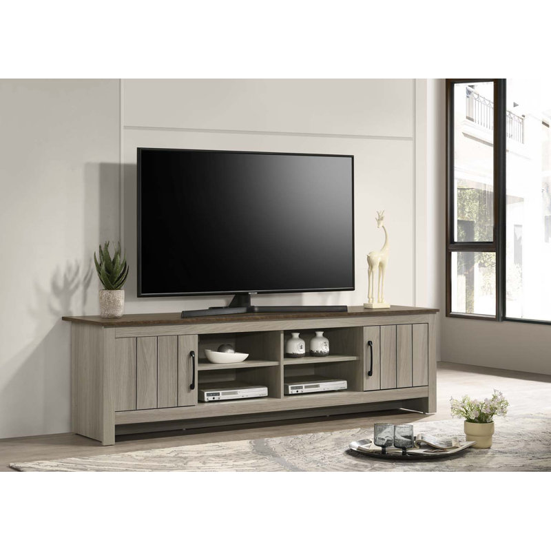 Meuble télé avec tablettes et portes d'armoire l 68,5 po Nyla