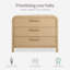 Commode 3 tiroirs Evolur Cove Commode de rangement moderne avec tiroirs spacieux