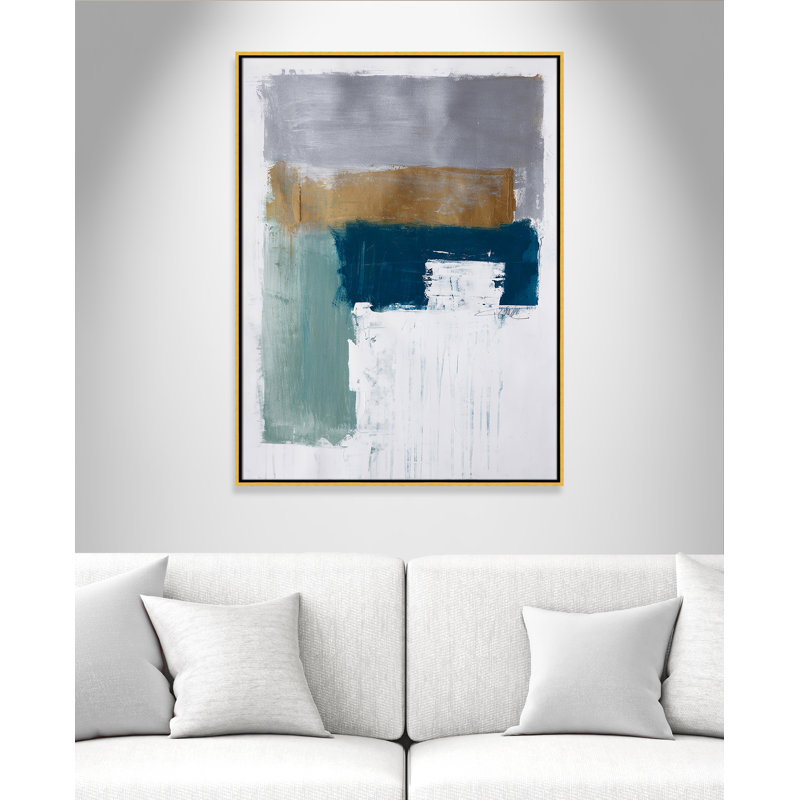 «Quiet Meadow I Print» par Fredrick Ashcroft, Toile avec cadre, L 31,5 po x H 41,5 po, Flotteur doré