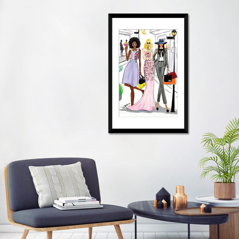 « magasiner day », reproduction d’impression sur toile, H 32 po x l 24 po x P 1 po, Papier d'art encadré noir, Blanc