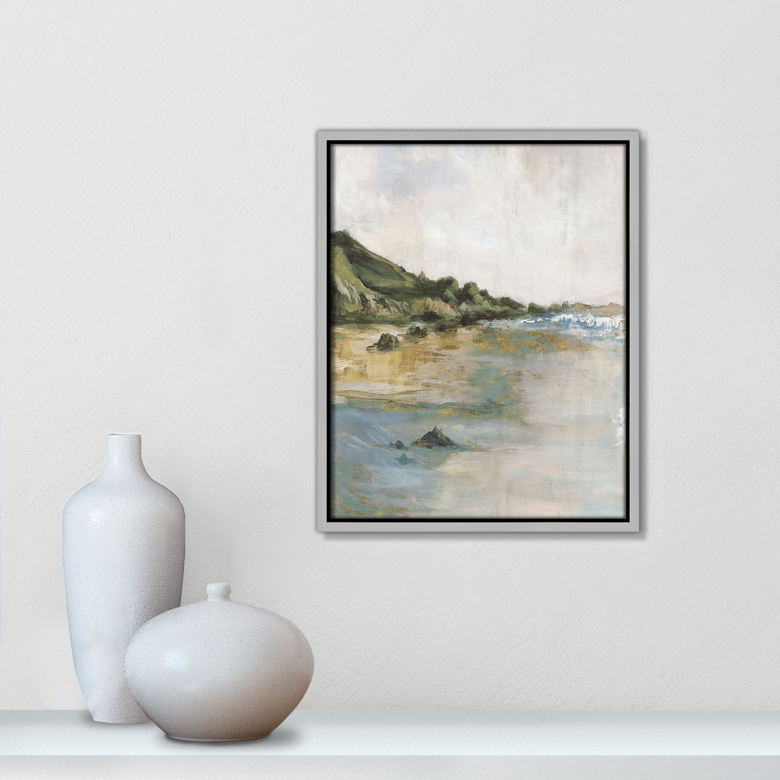 Cordoba "Tide's Edge" Print, Silver, 15.5" H x 12.5" W