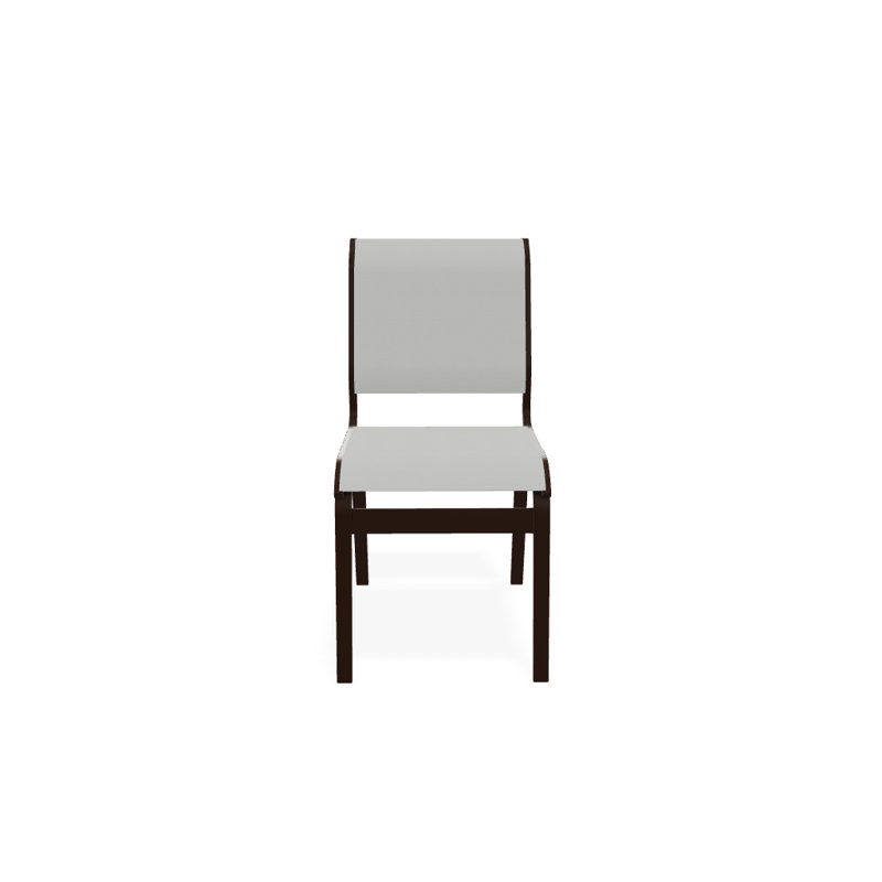 Chaise d'appoint de salle à manger Hiraku, Blanc 6D Sunbrella®, Kona texturé