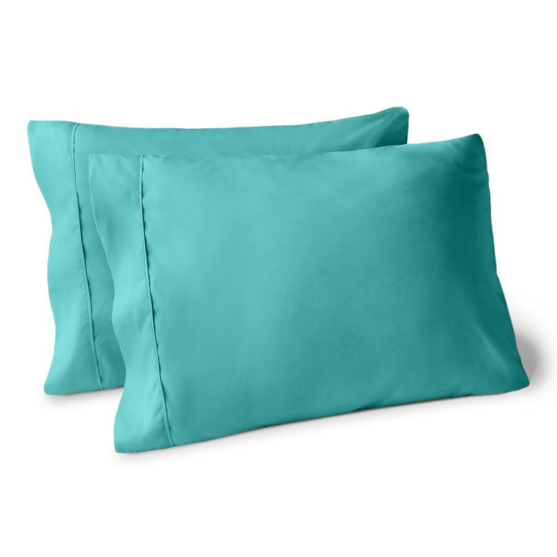 Soft Microfiber Pillowcase Set, 2 King Pillowcases, Turquoise