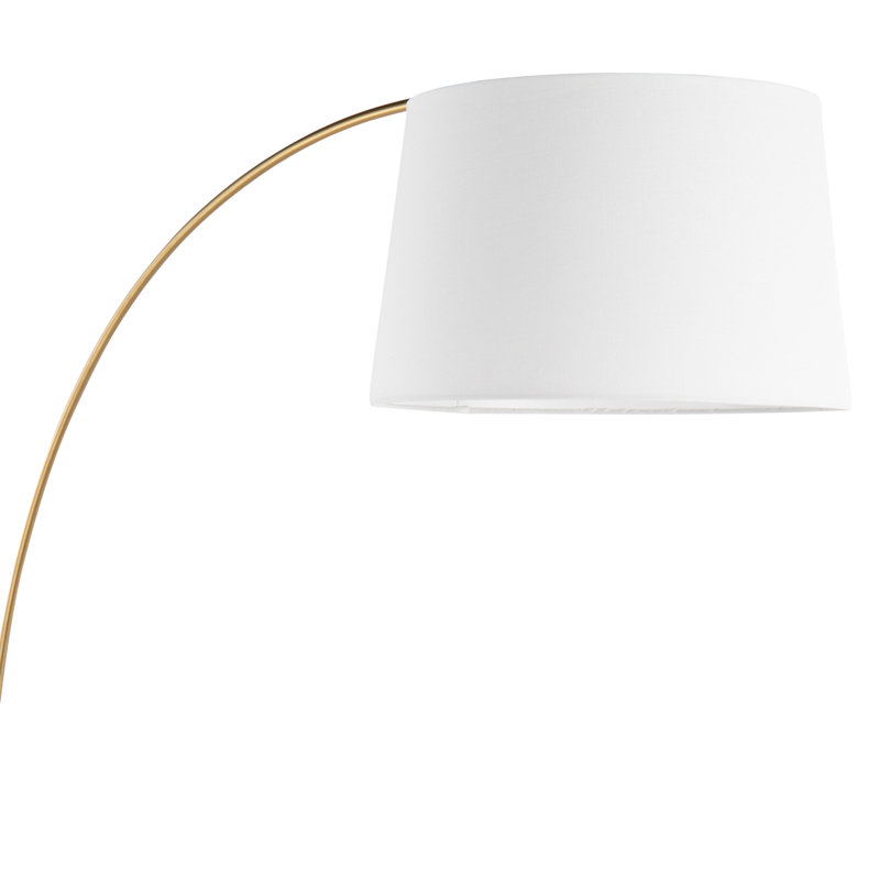 74.00'' Arched Floor Lamp Set, White/Gold, White