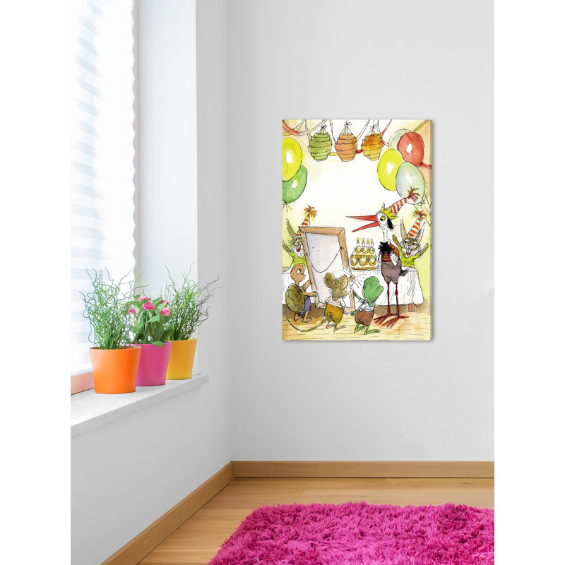 Reproduction de fête d'anniversaire sur toile tendue, H 24 po x l 16 po