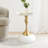 Small End Table Round Side Table,  Modern Metal Pedestal Table, Fluted Circle Decorative Drink Martini Table,Minimalist Accent Table For Small Spaces-1110330091-1110330088