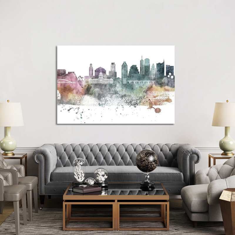Philadelphia Pastel Skylines, H 40 po x l 60 po x P 1,5 po, Austin