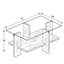 Table basse rectangulaire en bois massif avec verre trempé Aurelius